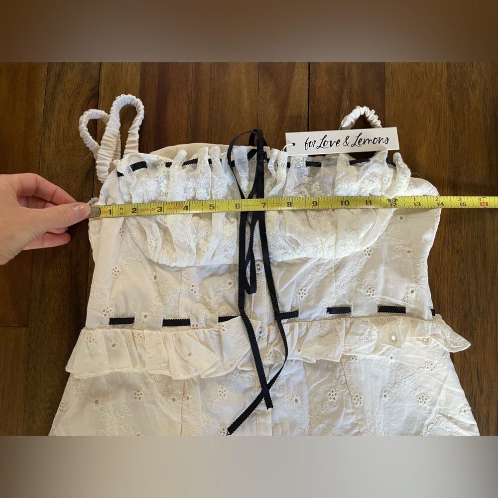 For Love And Lemons Sora eyelet mini dress medium - Picture 5 of 8